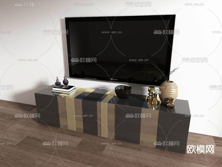 后现代电视柜3d模型下载