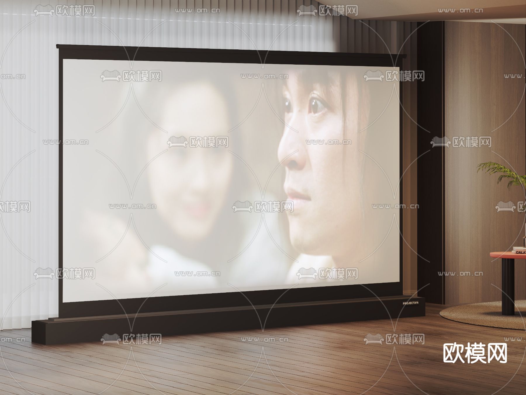 激光幕布 电视su模型下载（渲染图1）