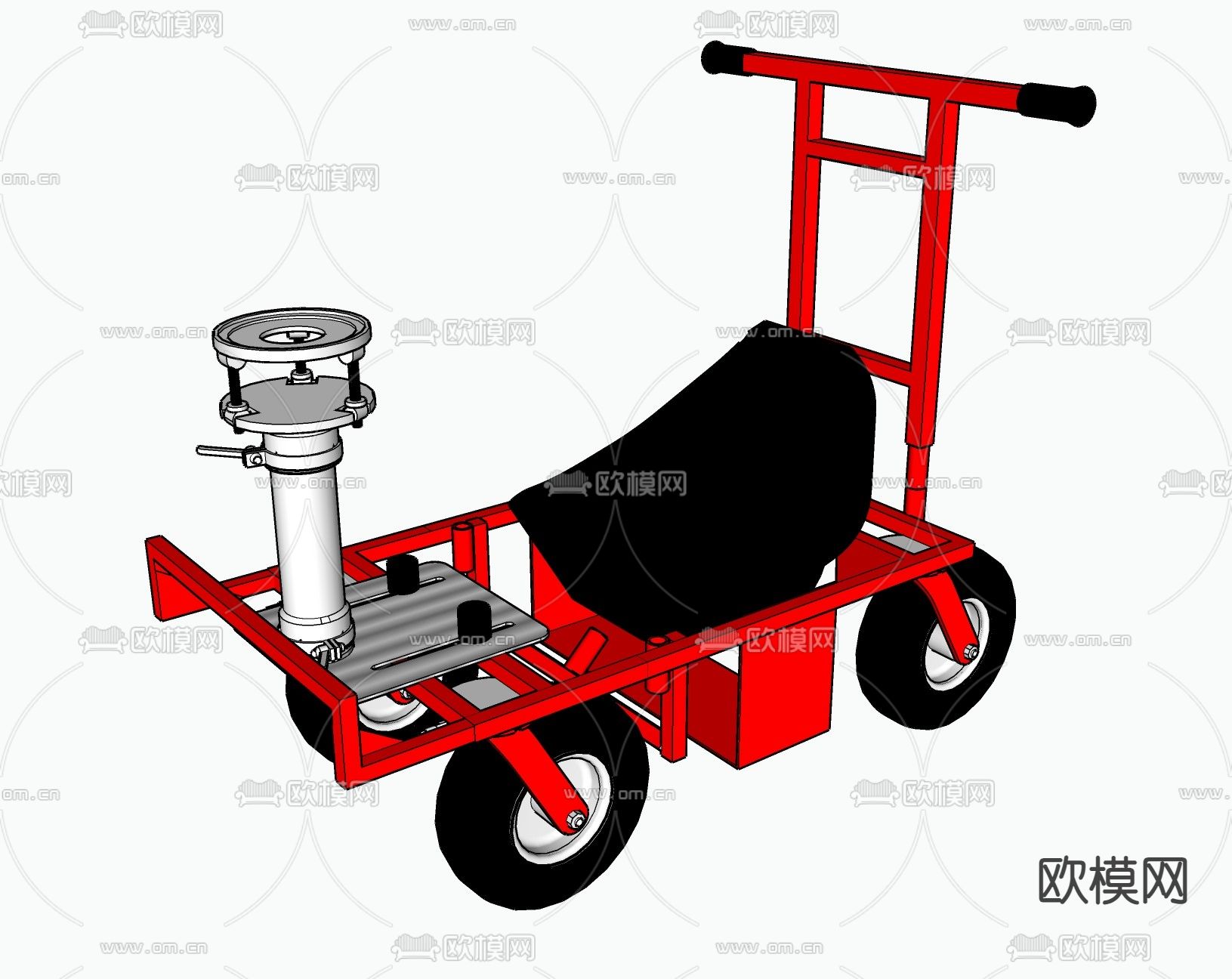 工业推车su模型下载（渲染图2）