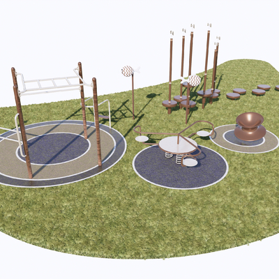 游乐设施 攀爬架su模型