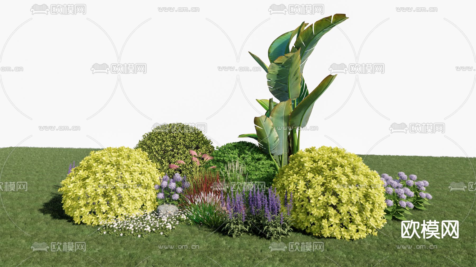 现代植物灌木su模型下载_ID14151610_sketchup模型下载-欧模网