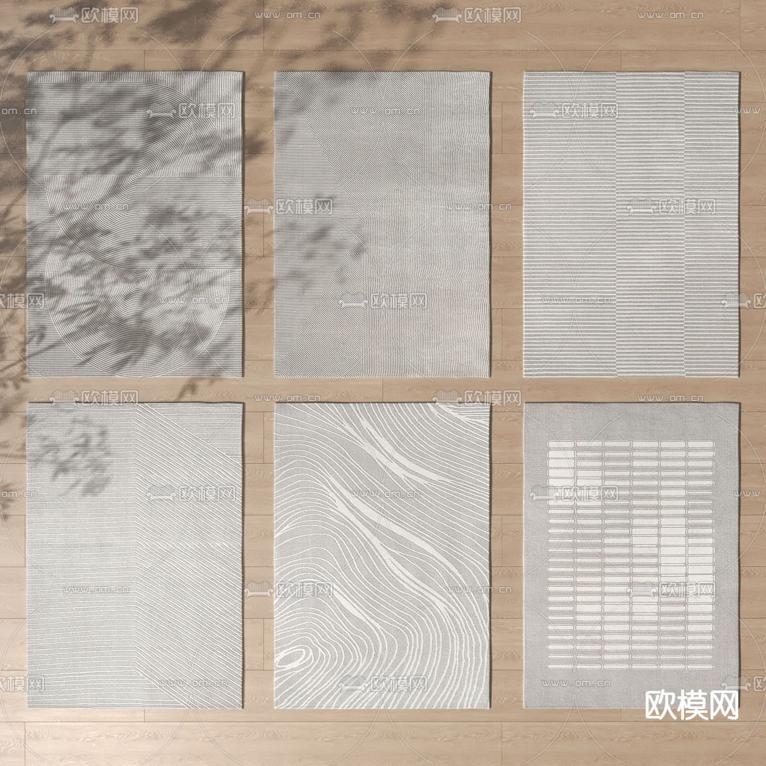 日式地毯 方毯3d模型下载