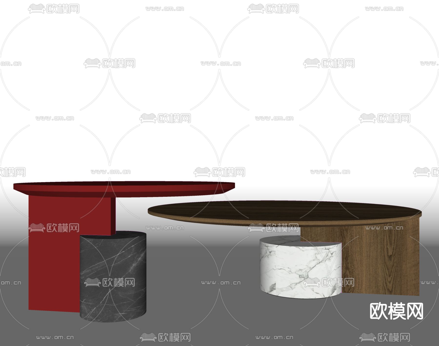 cassina 茶几su模型下载（渲染图2）