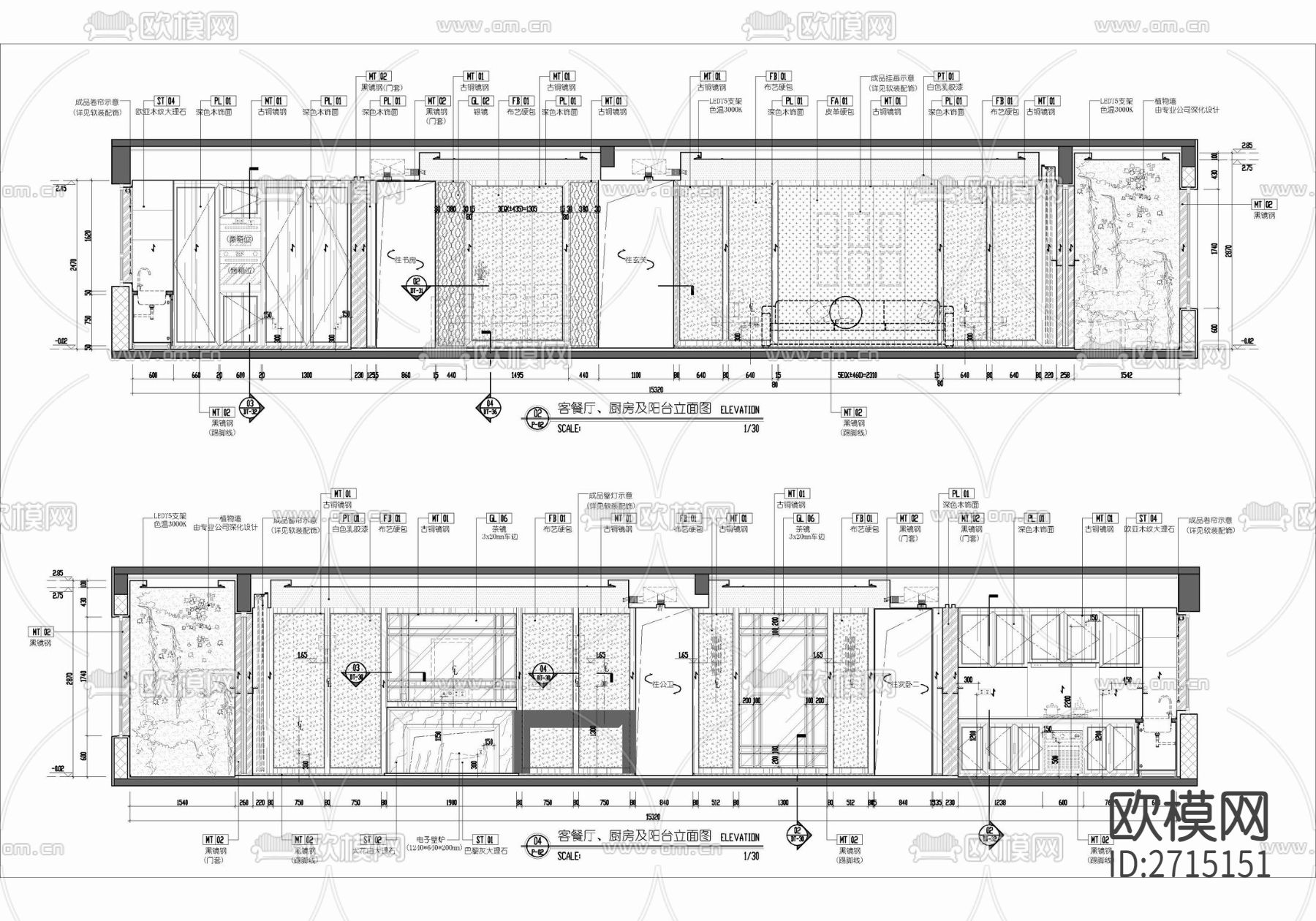 样板房cad平面图下载（渲染图4）