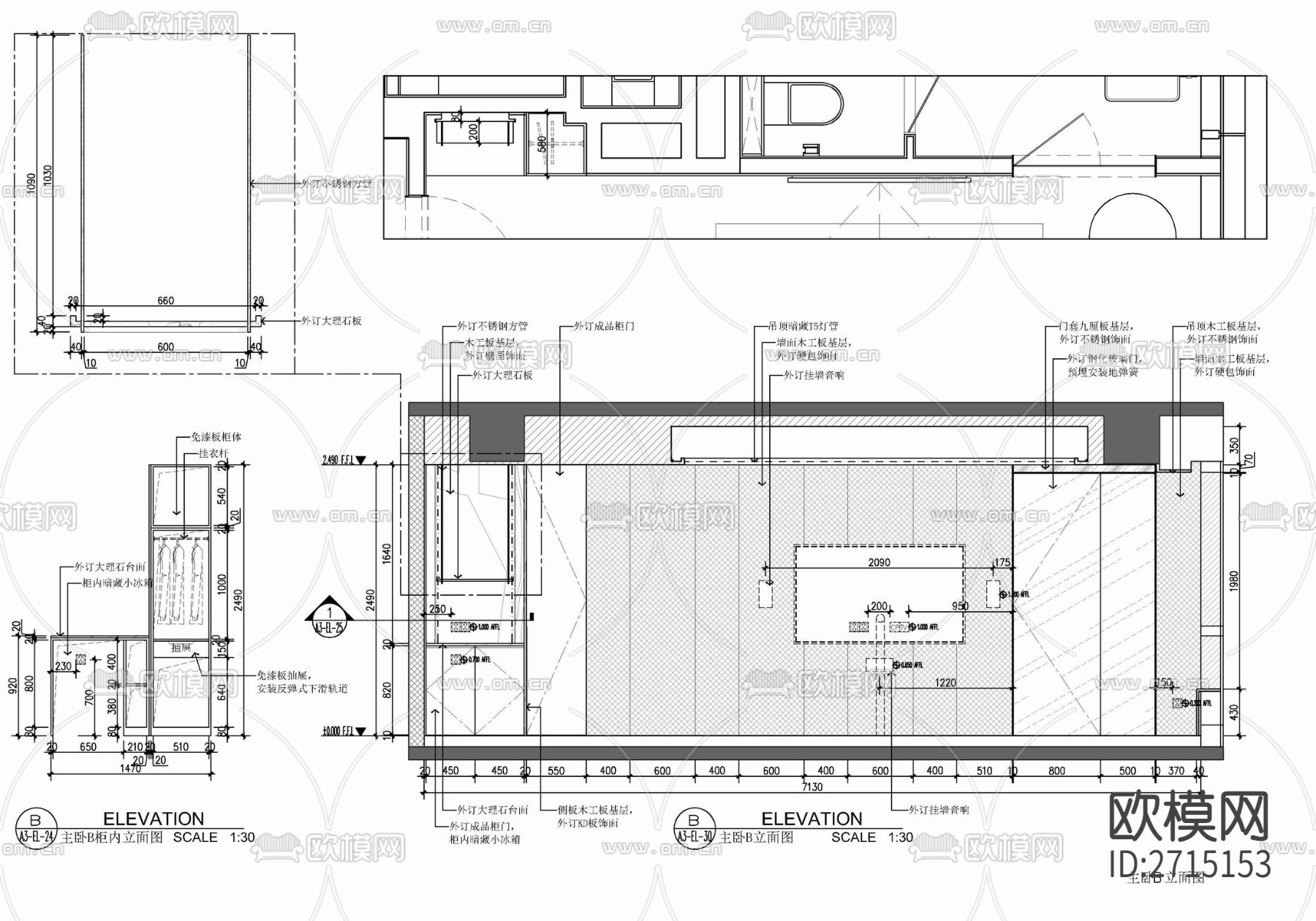 样板房cad平面图下载（渲染图6）