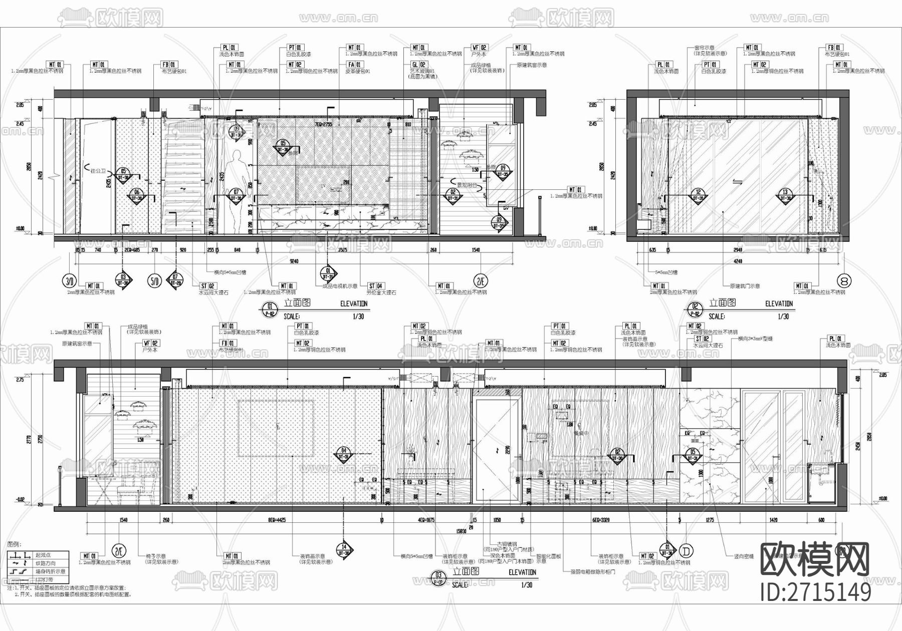 样板房cad平面图下载（渲染图4）