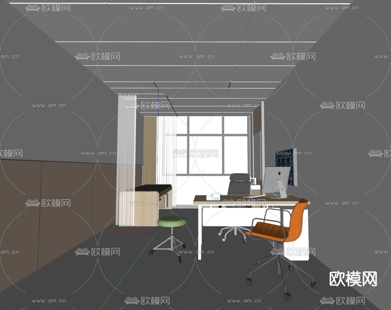 医院 门诊室su模型下载（渲染图2）