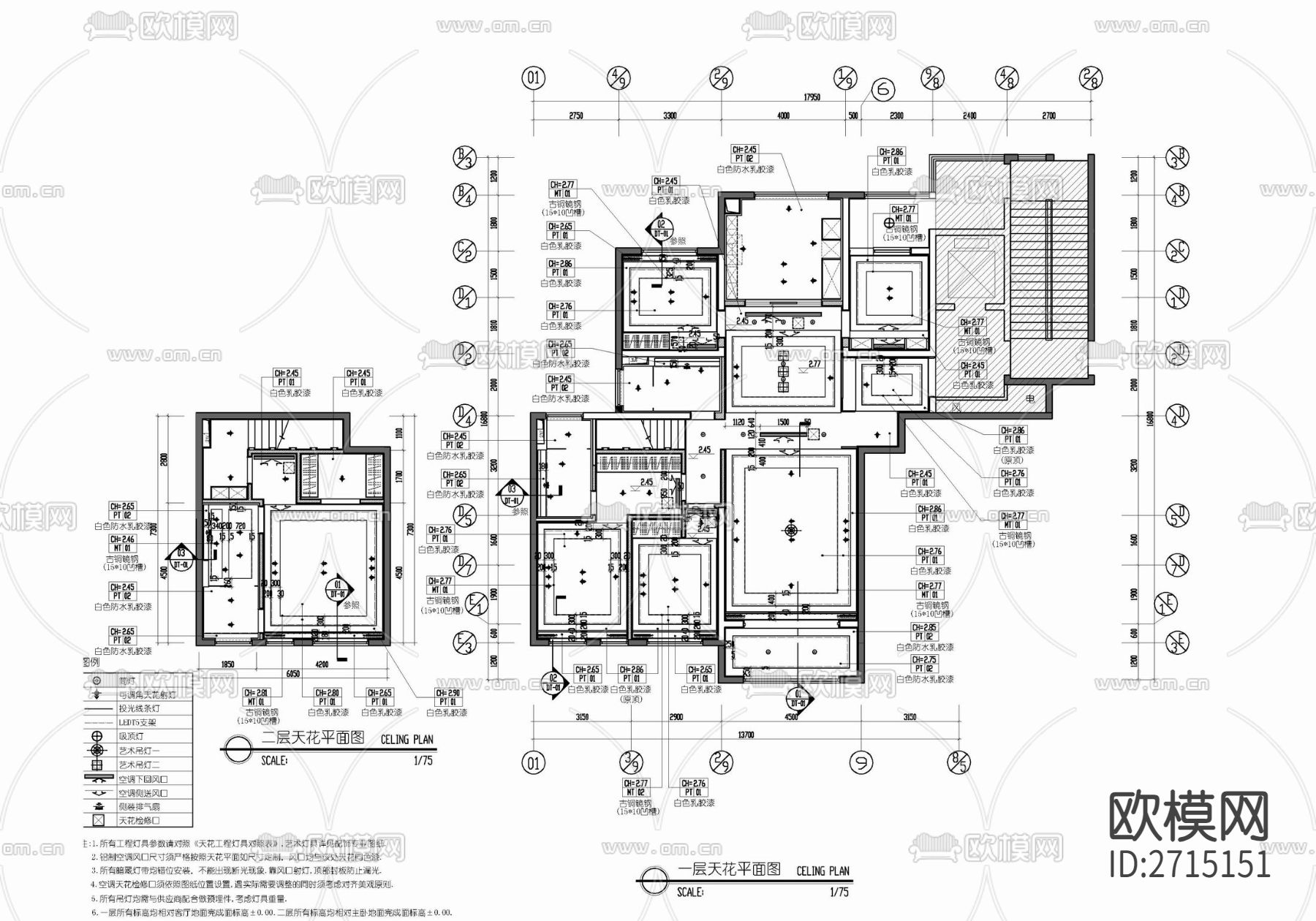 样板房cad平面图下载（渲染图3）