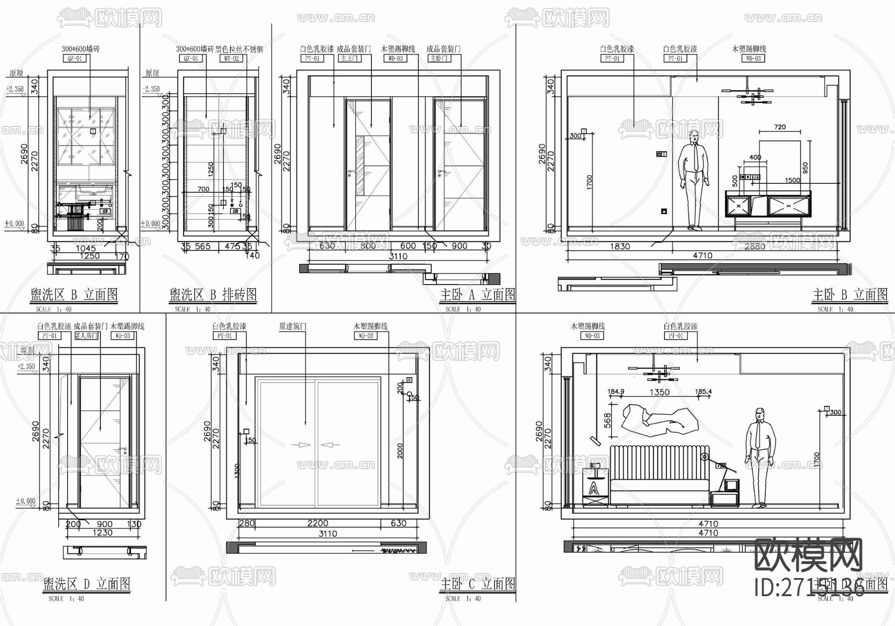 样板房cad平面图下载（渲染图8）