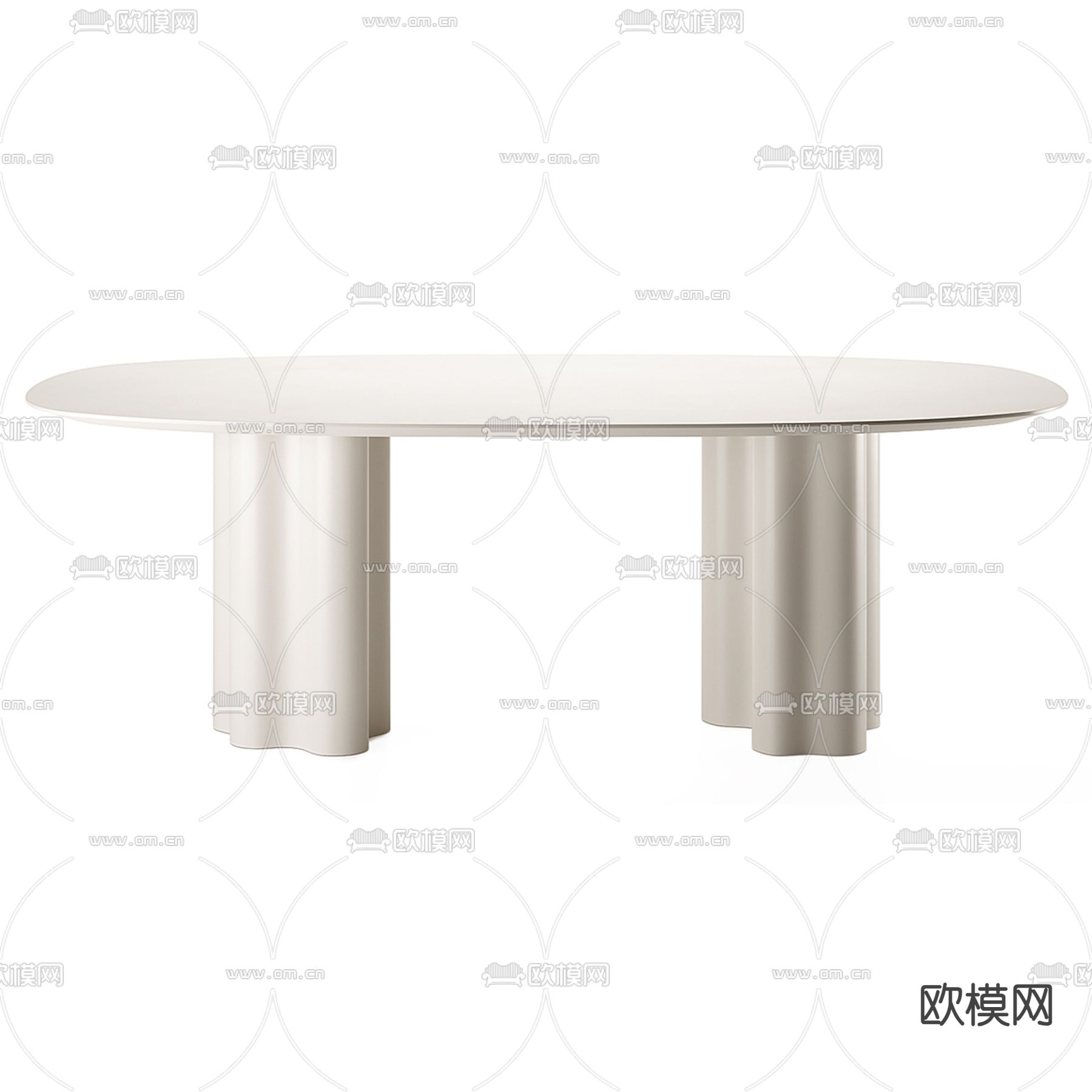 北欧餐桌3d模型下载（渲染图2）