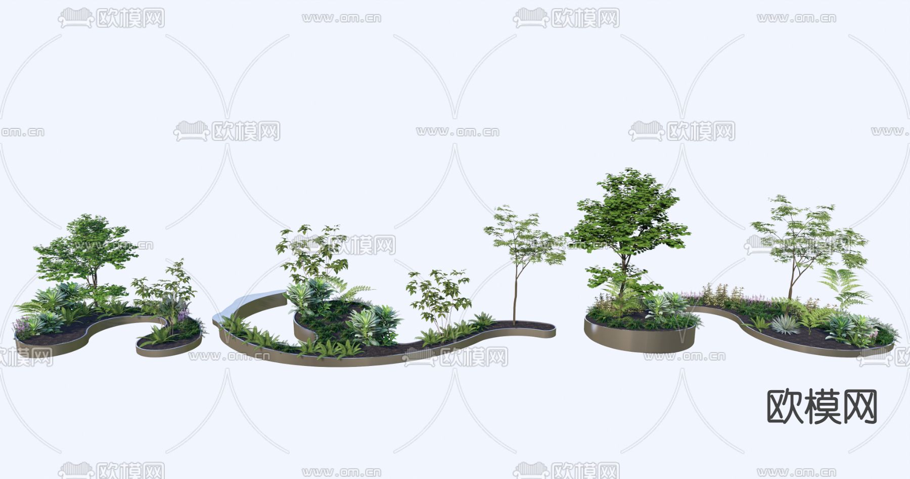 异形树池 景观座椅su模型下载（渲染图2）