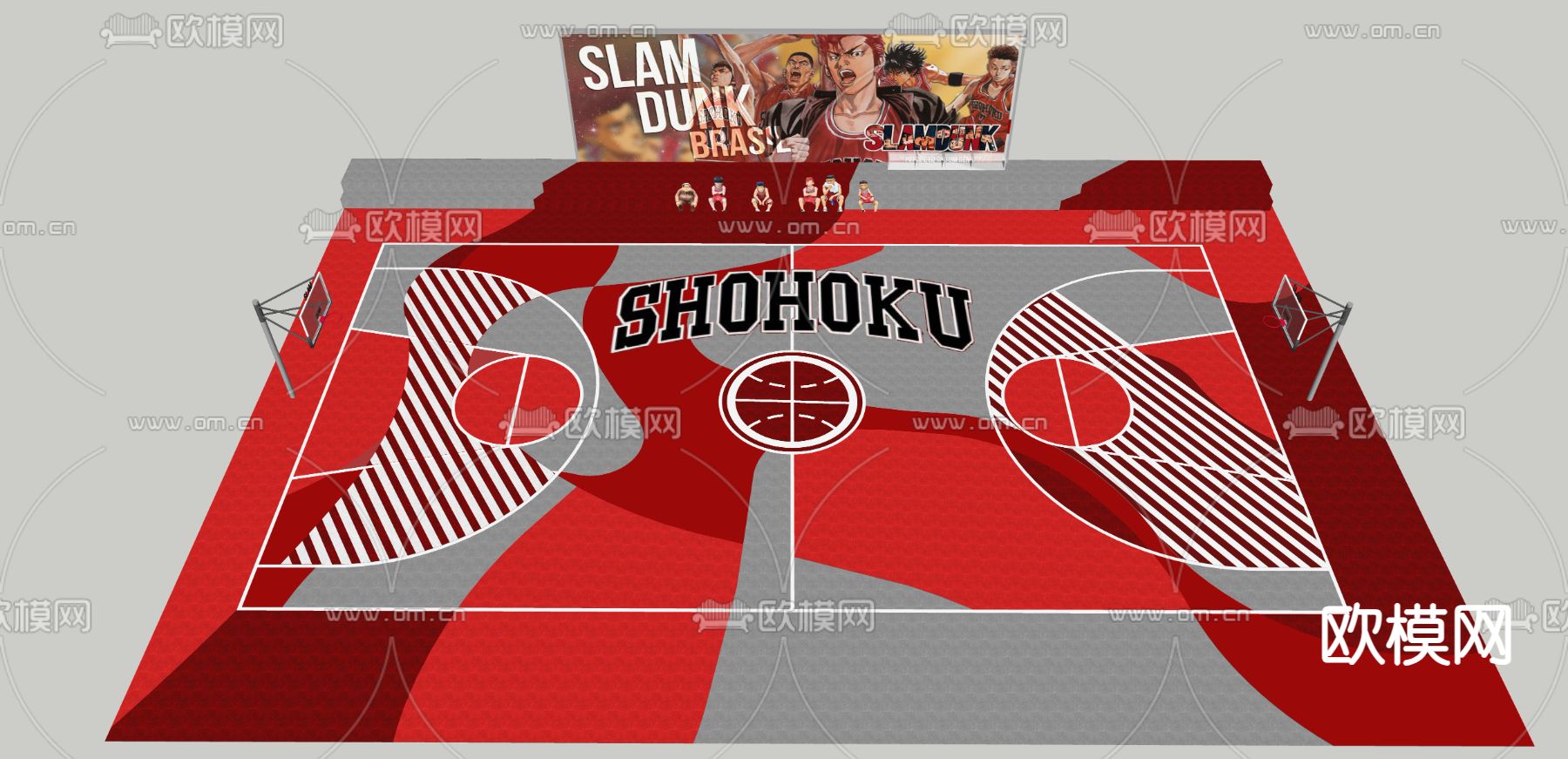 篮球场su模型下载（渲染图3）