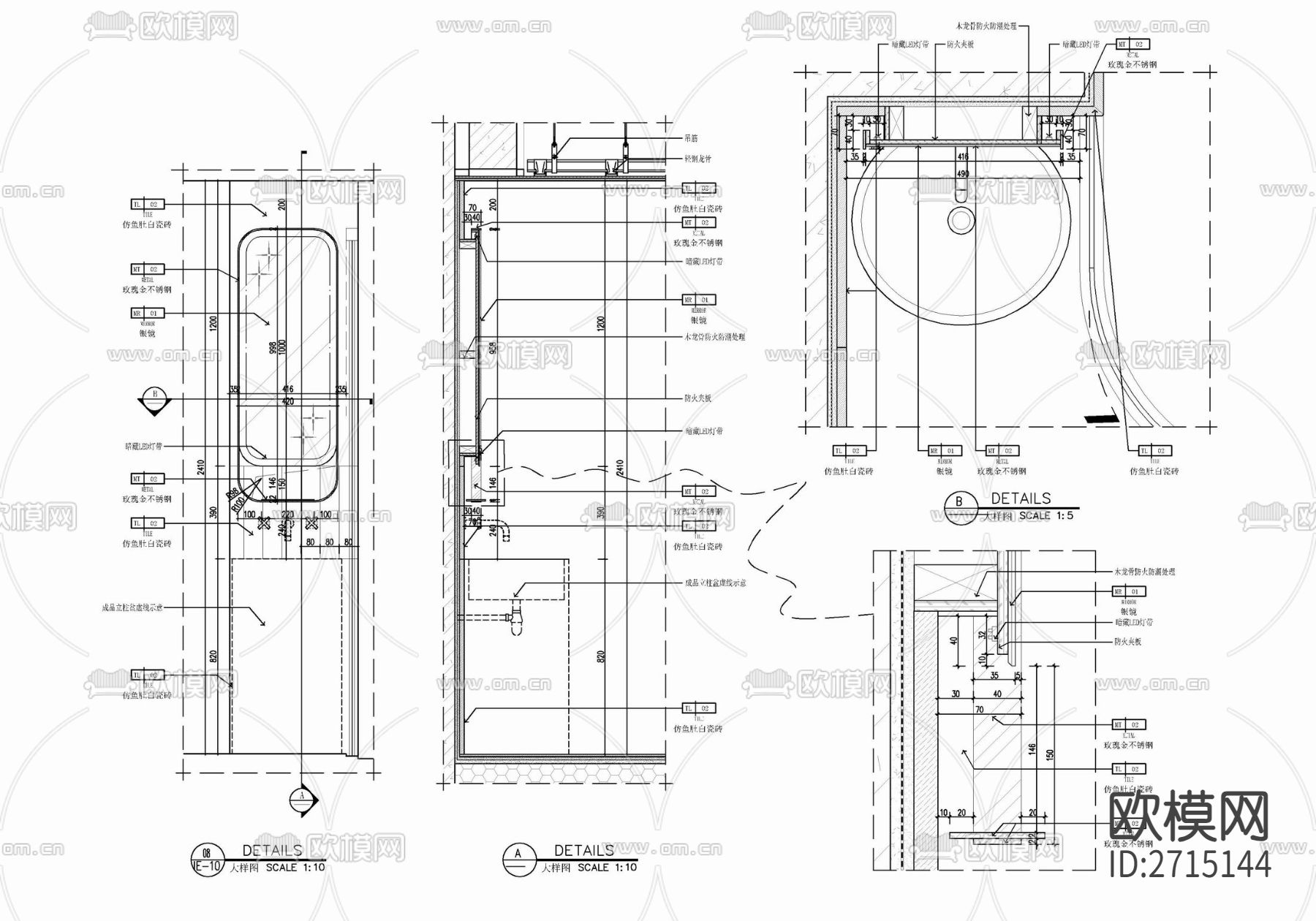 样板房cad平面图下载（渲染图10）