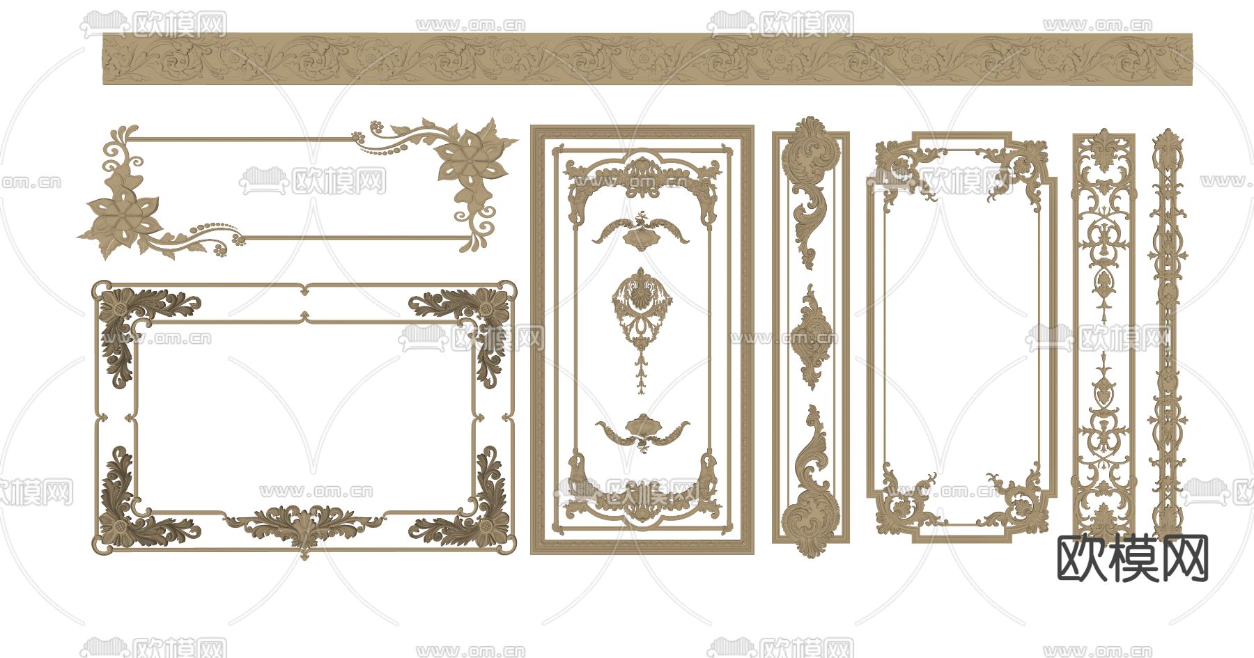 欧式金属雕花su模型下载（渲染图2）