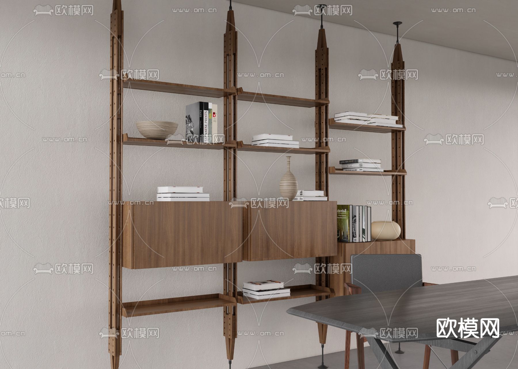 cassina 书架 书柜su模型下载（渲染图3）