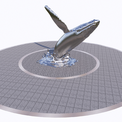 雕塑 鲸鱼小品su模型