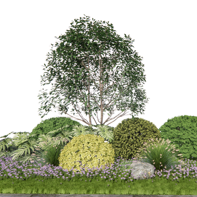  灌木球 植物堆su模型 