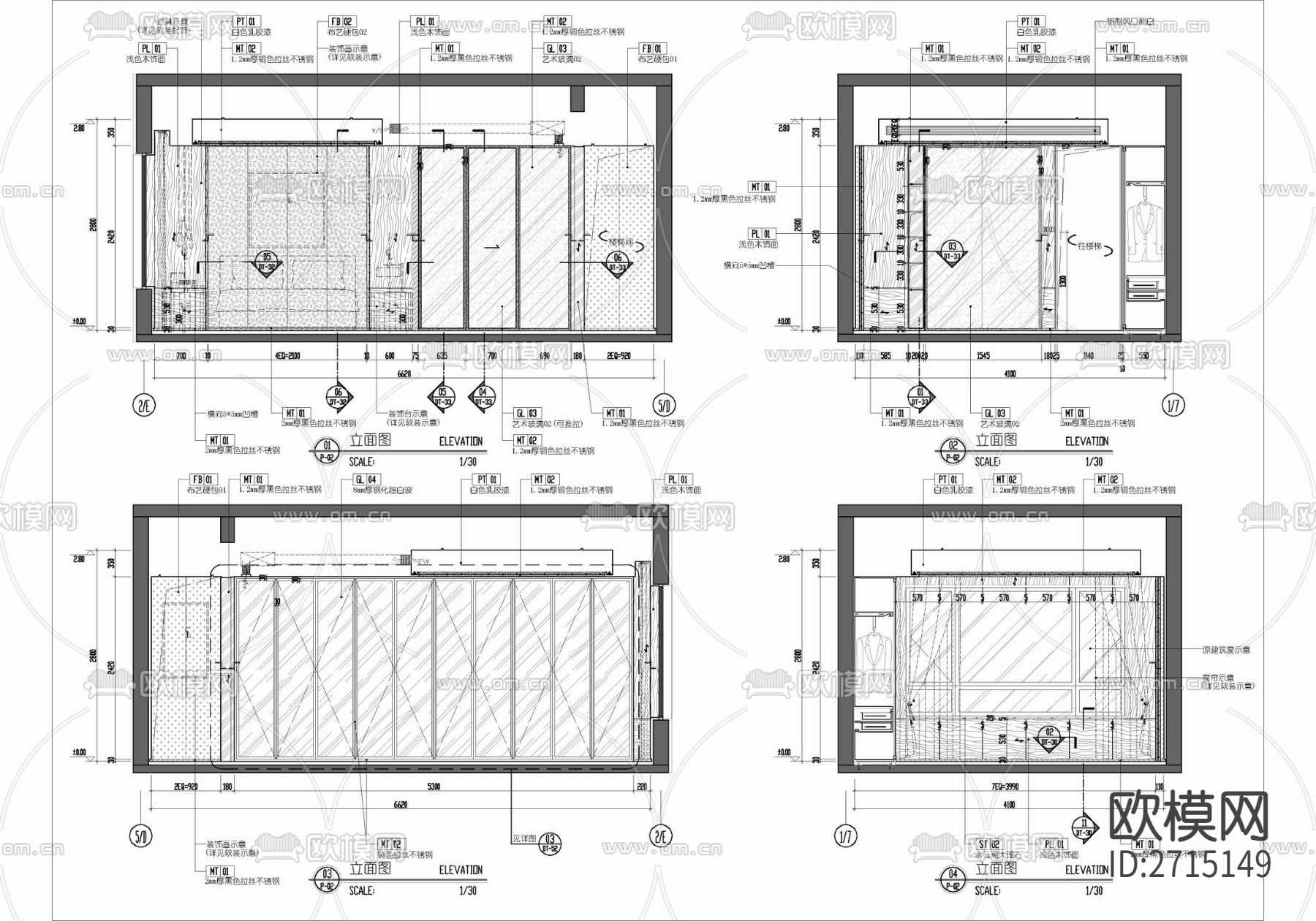 样板房cad平面图下载（渲染图6）