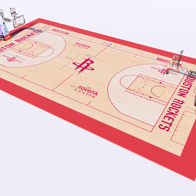  现代篮球场su模型 