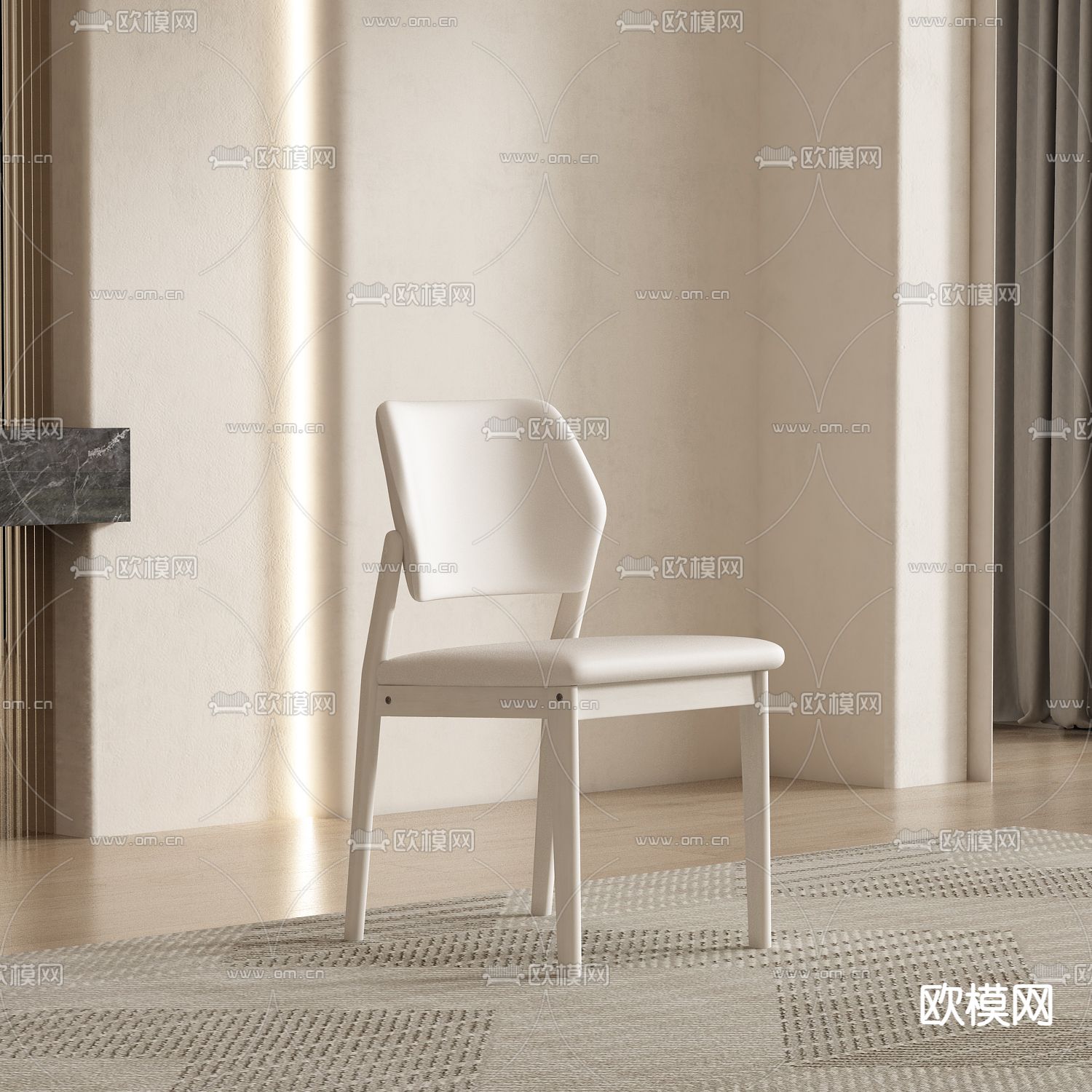 椅子 餐椅3d模型下载（渲染图2）