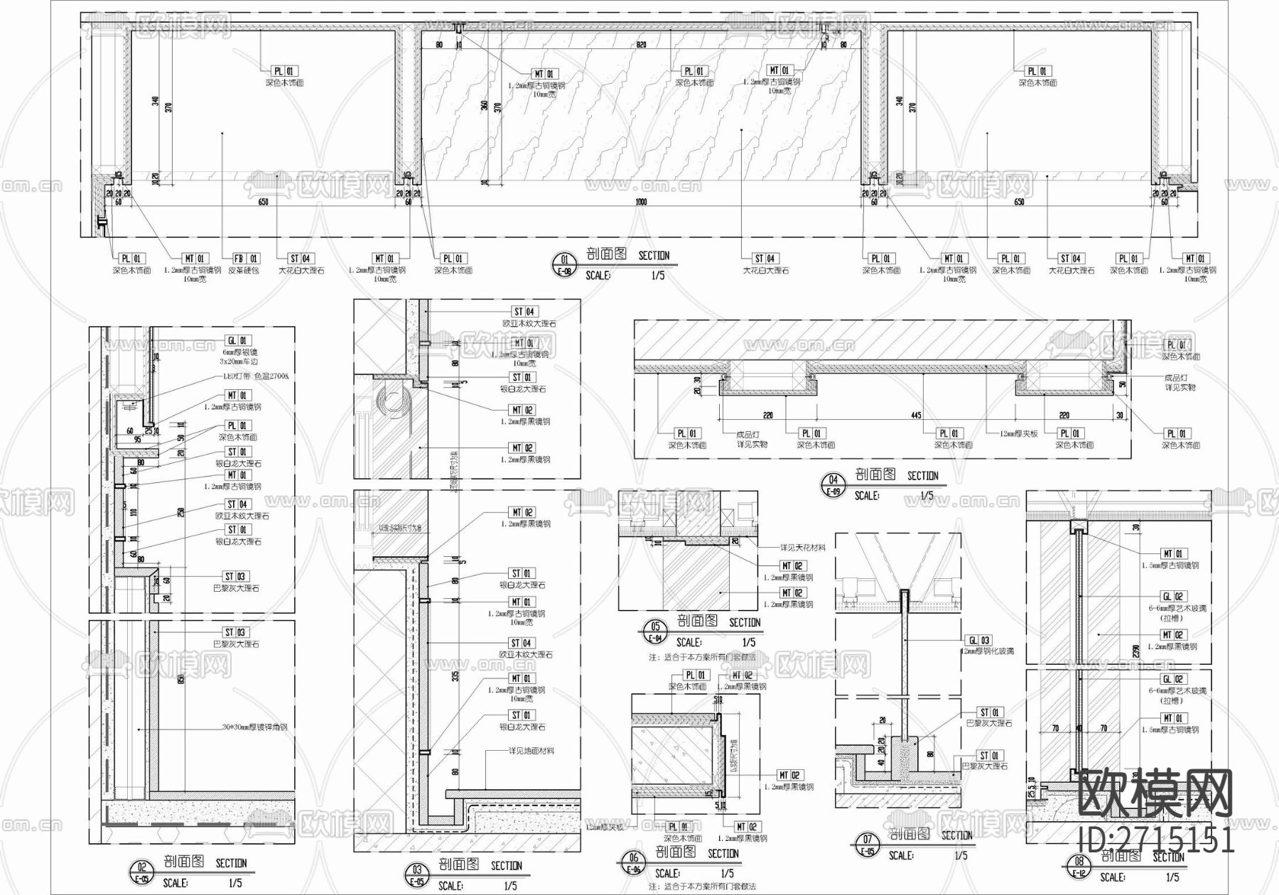 样板房cad平面图下载（渲染图10）