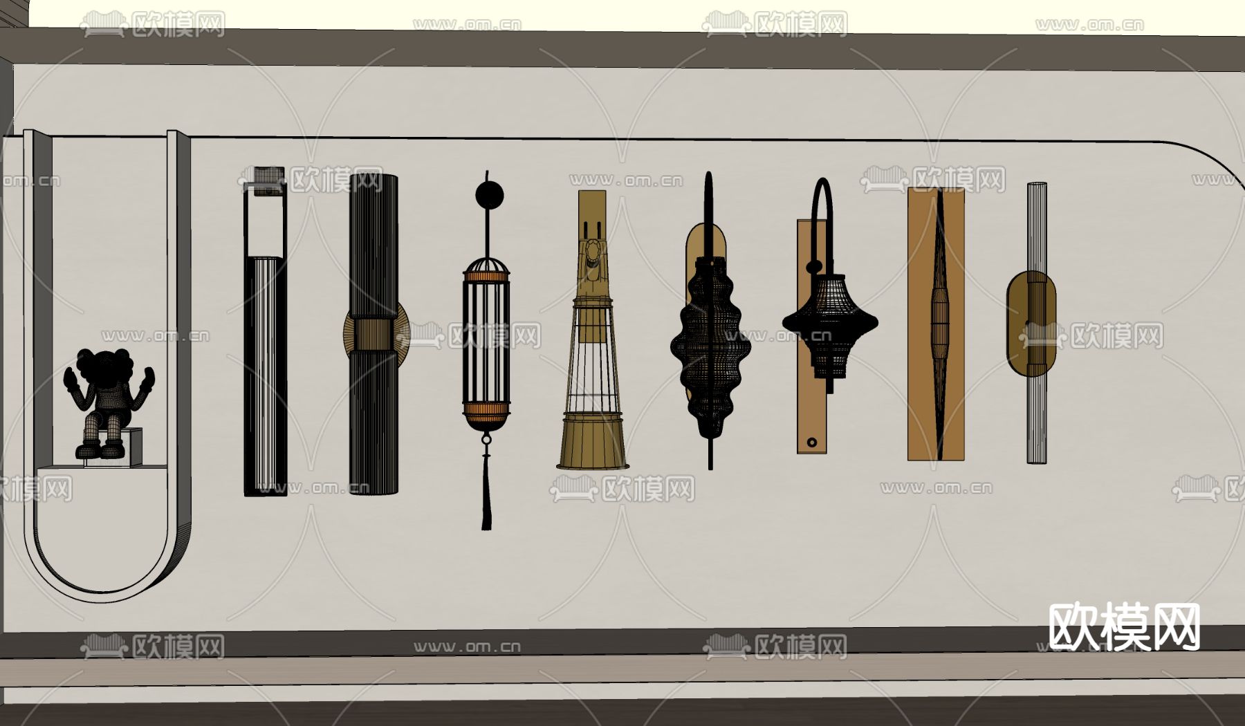 壁灯su模型下载（渲染图2）