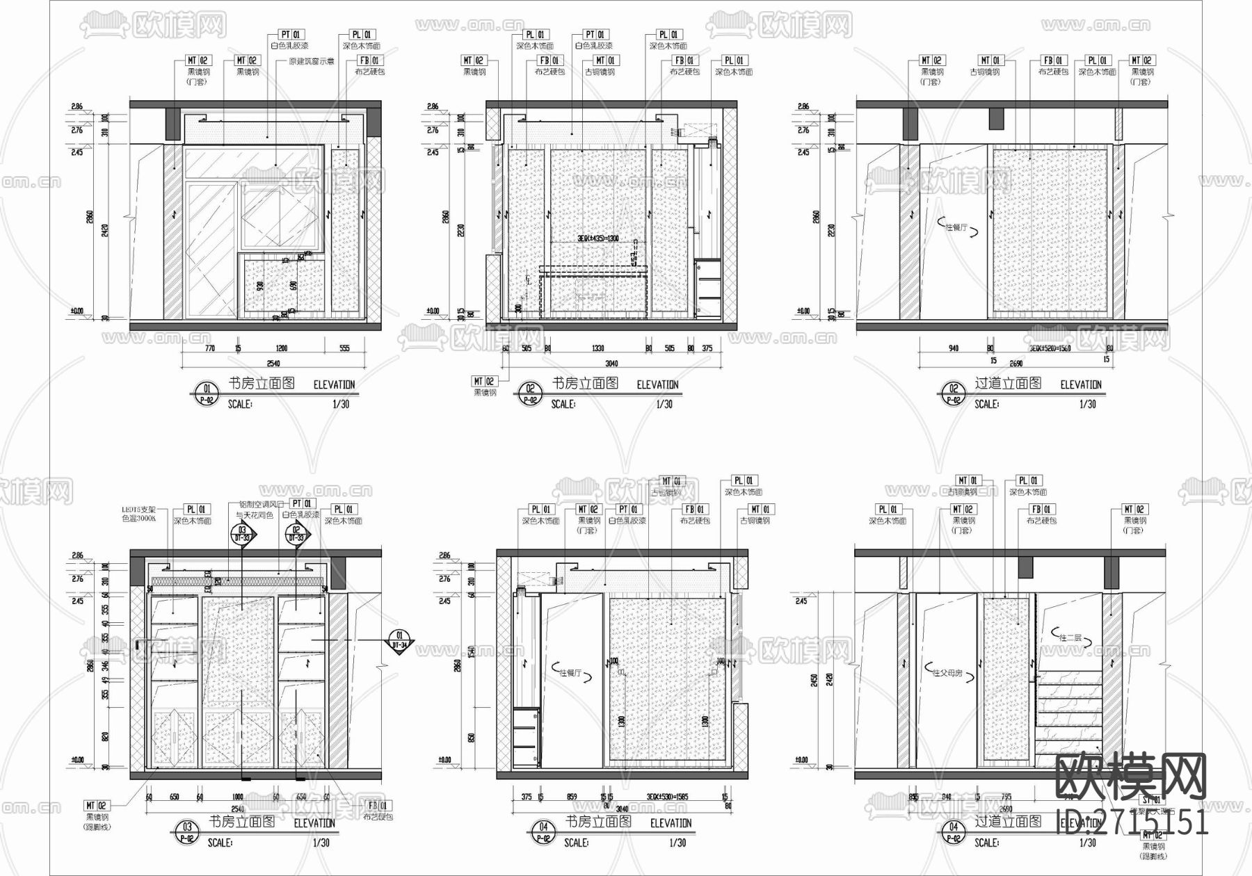样板房cad平面图下载（渲染图7）