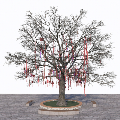 许愿树 景观树 树木 大树su模型