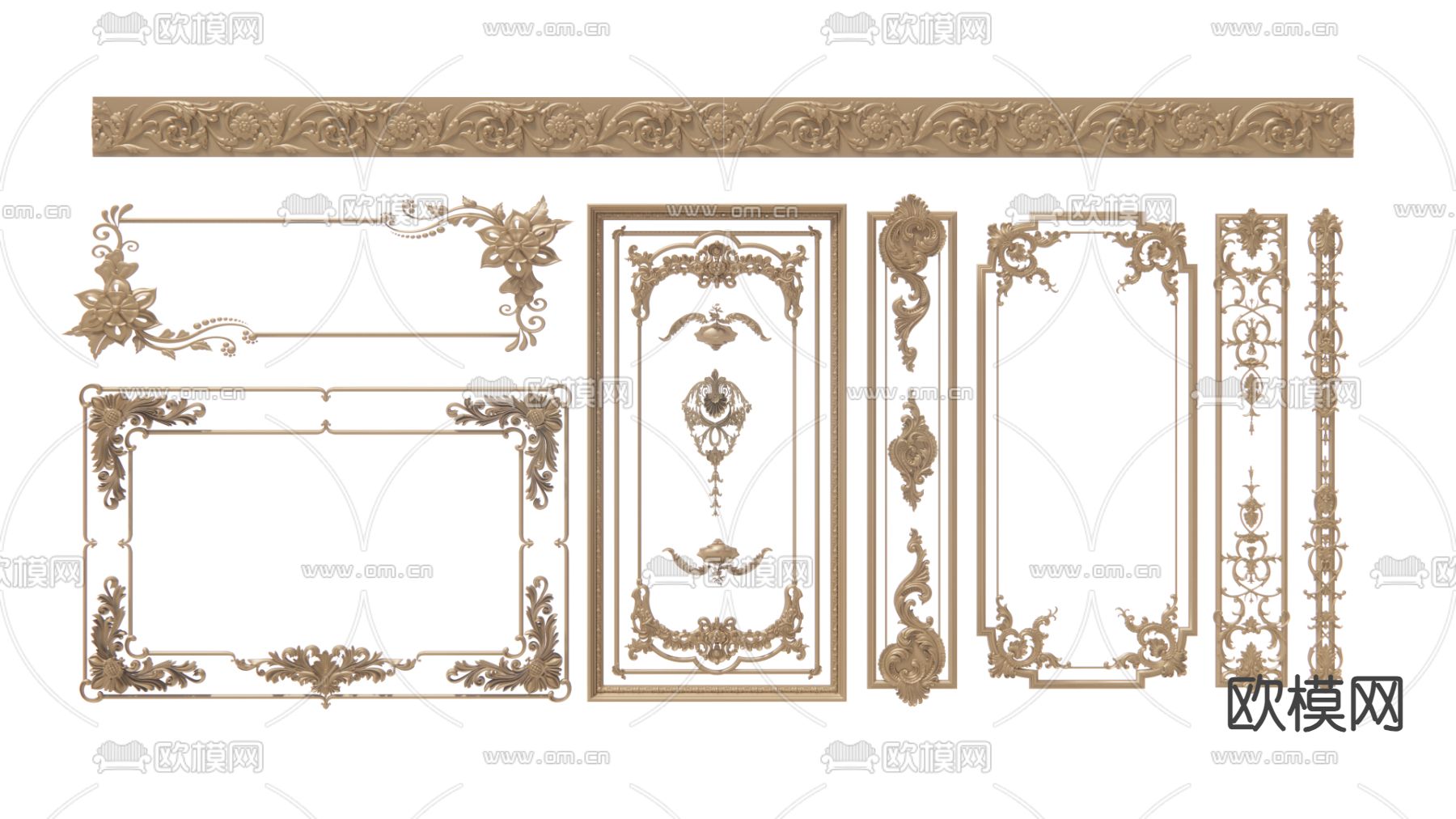 欧式金属雕花su模型下载（渲染图1）