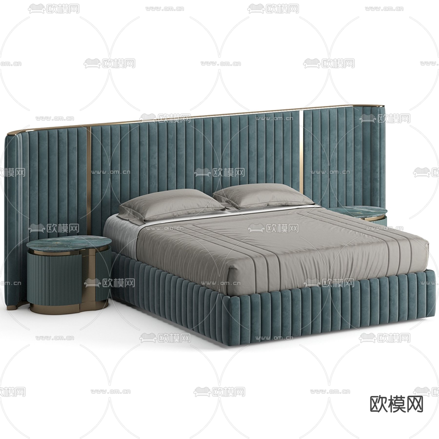 Visionnaire 双人床3d模型下载（渲染图4）