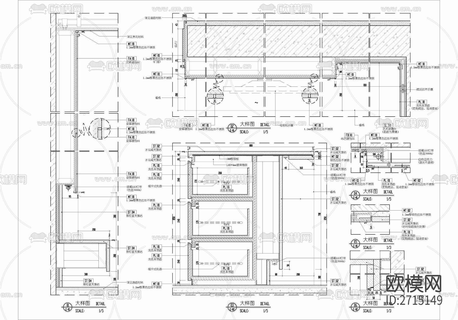 样板房cad平面图下载（渲染图9）