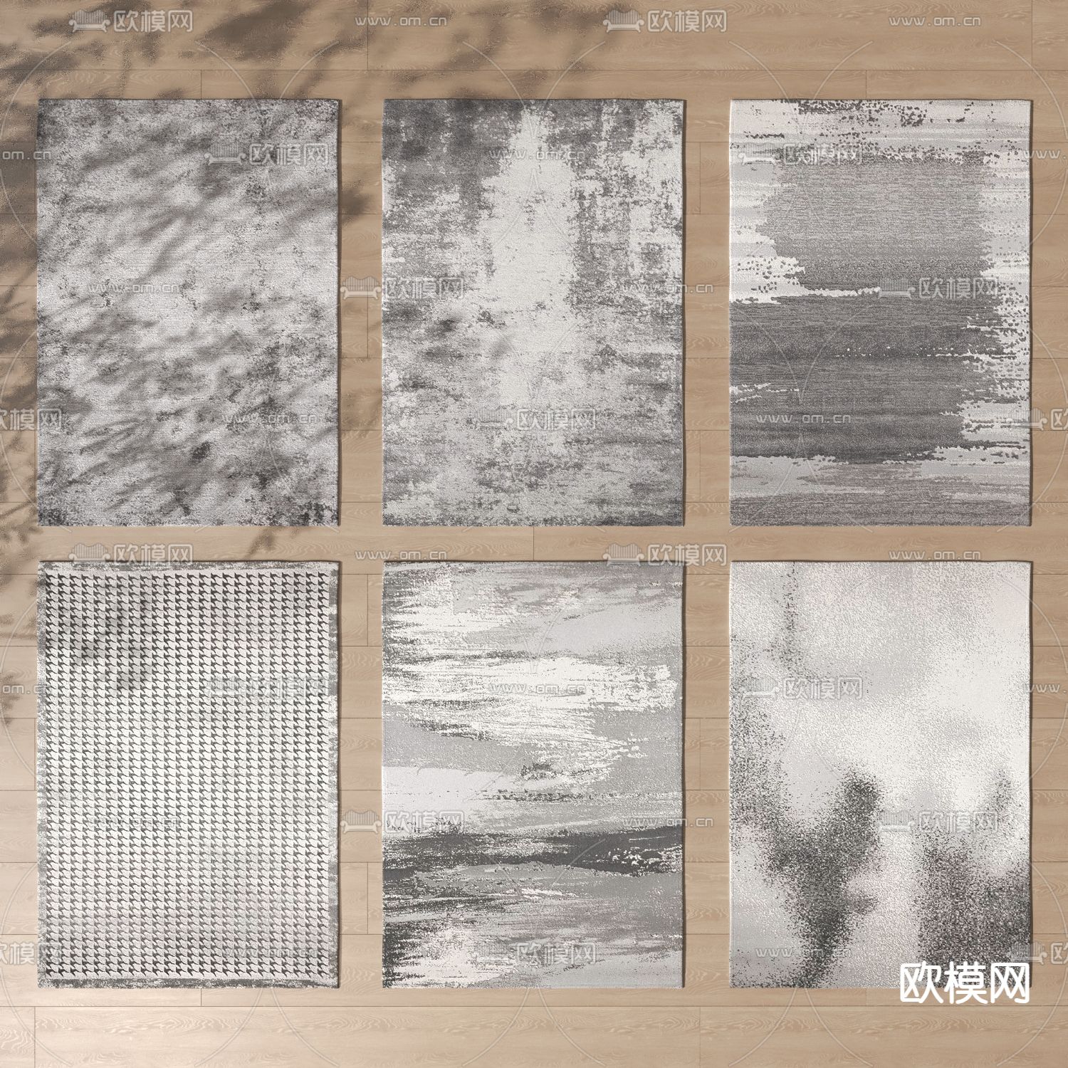 高级灰地毯 方毯3d模型下载