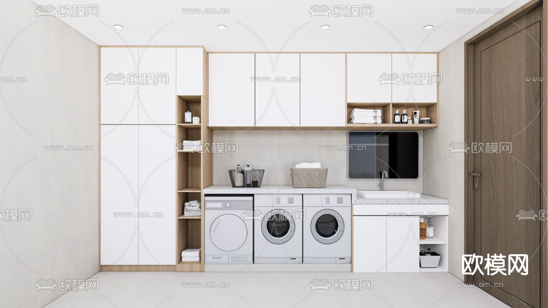 洗衣房su模型下载（渲染图1）