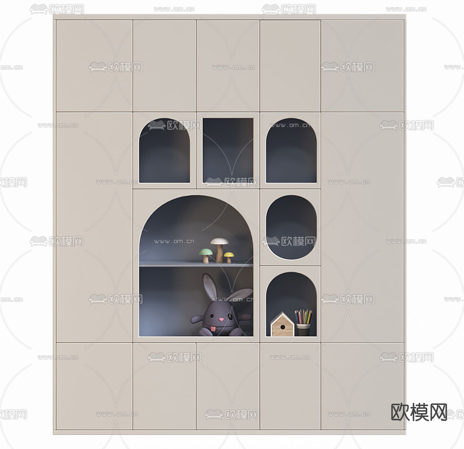 儿童柜 衣柜3d模型下载