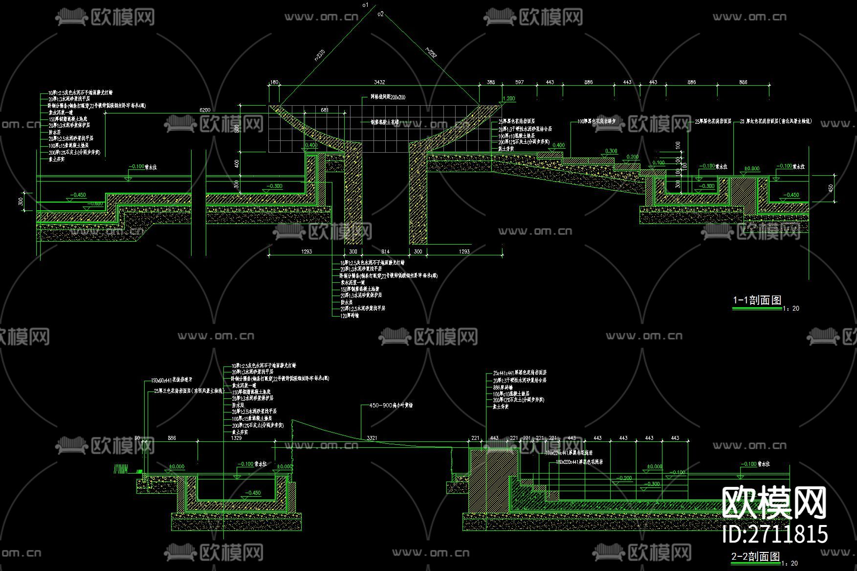 栈台平台CAD节点大样下载（渲染图10）