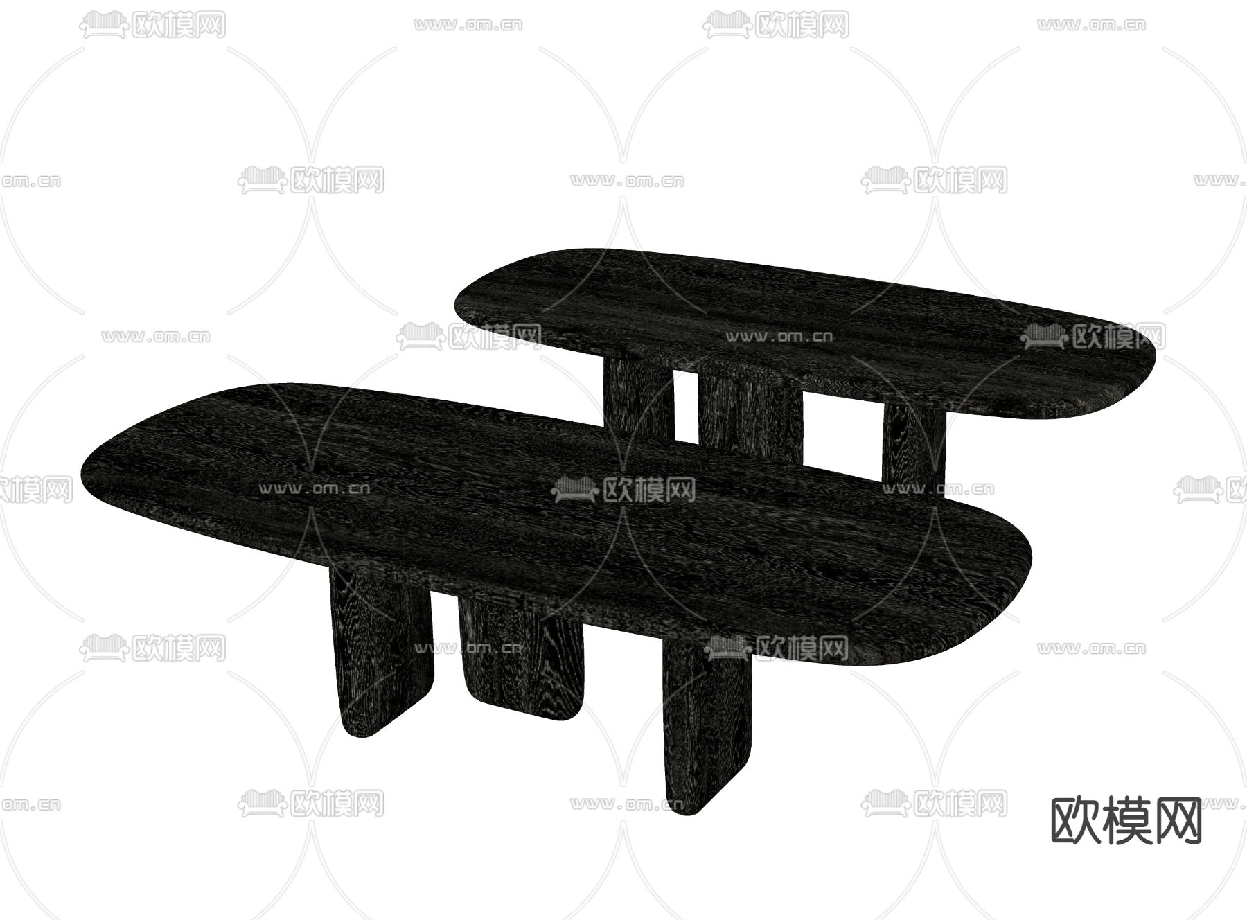 现代餐桌su模型下载（渲染图2）