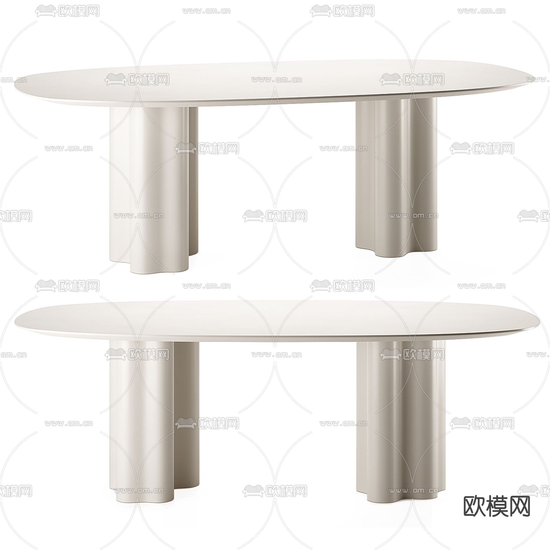 北欧餐桌3d模型下载（渲染图1）