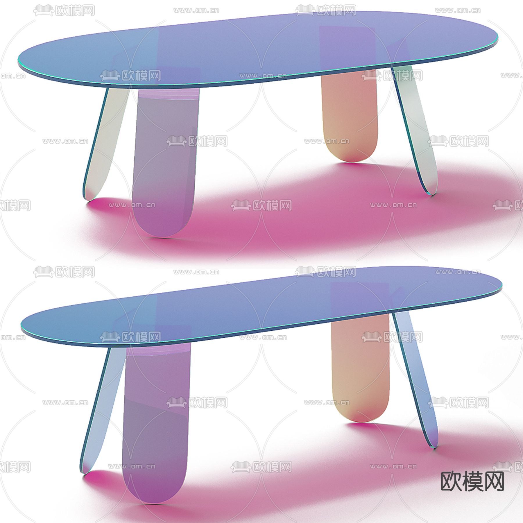 Pertica 镭射茶几3d模型下载（渲染图3）