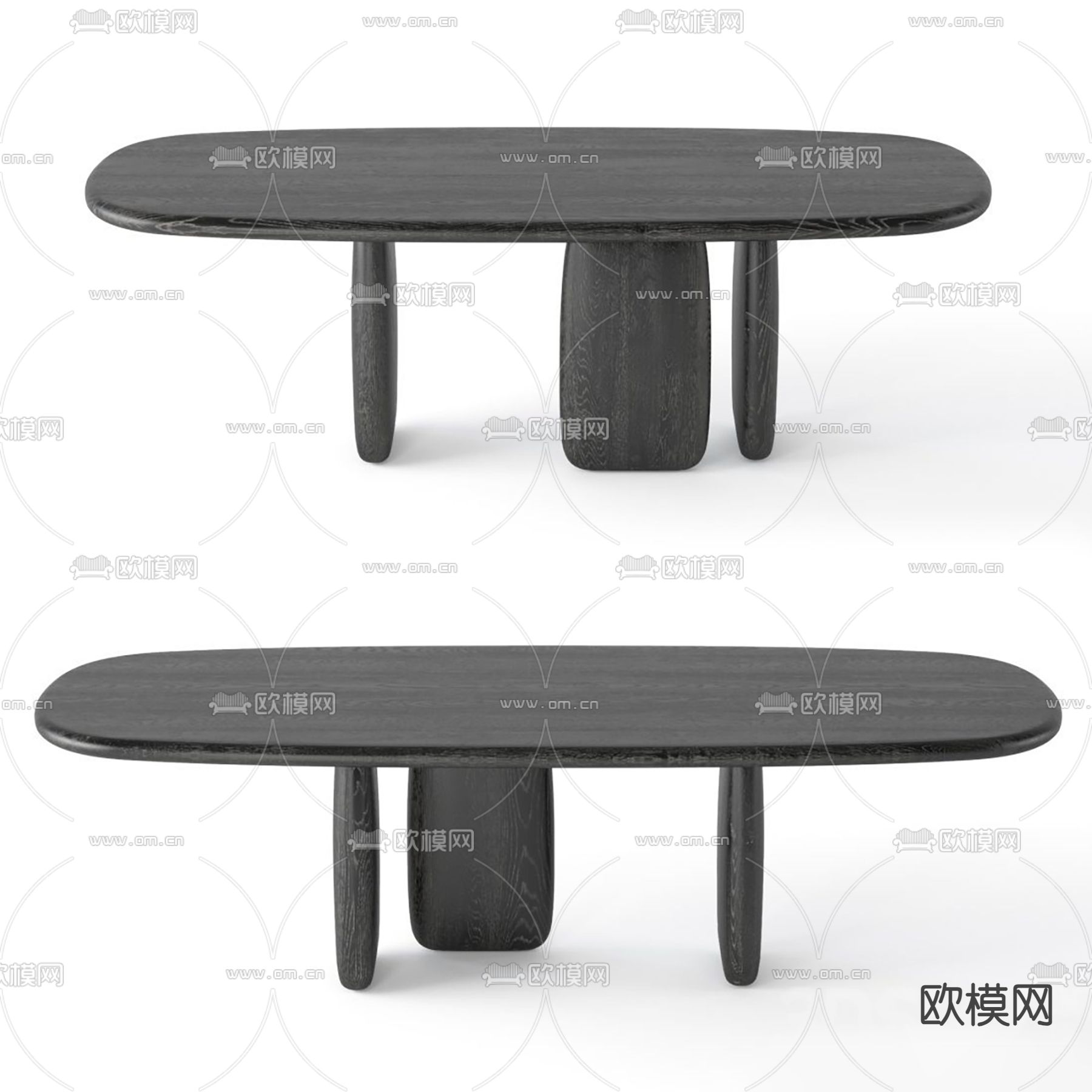 现代餐桌su模型下载（渲染图3）