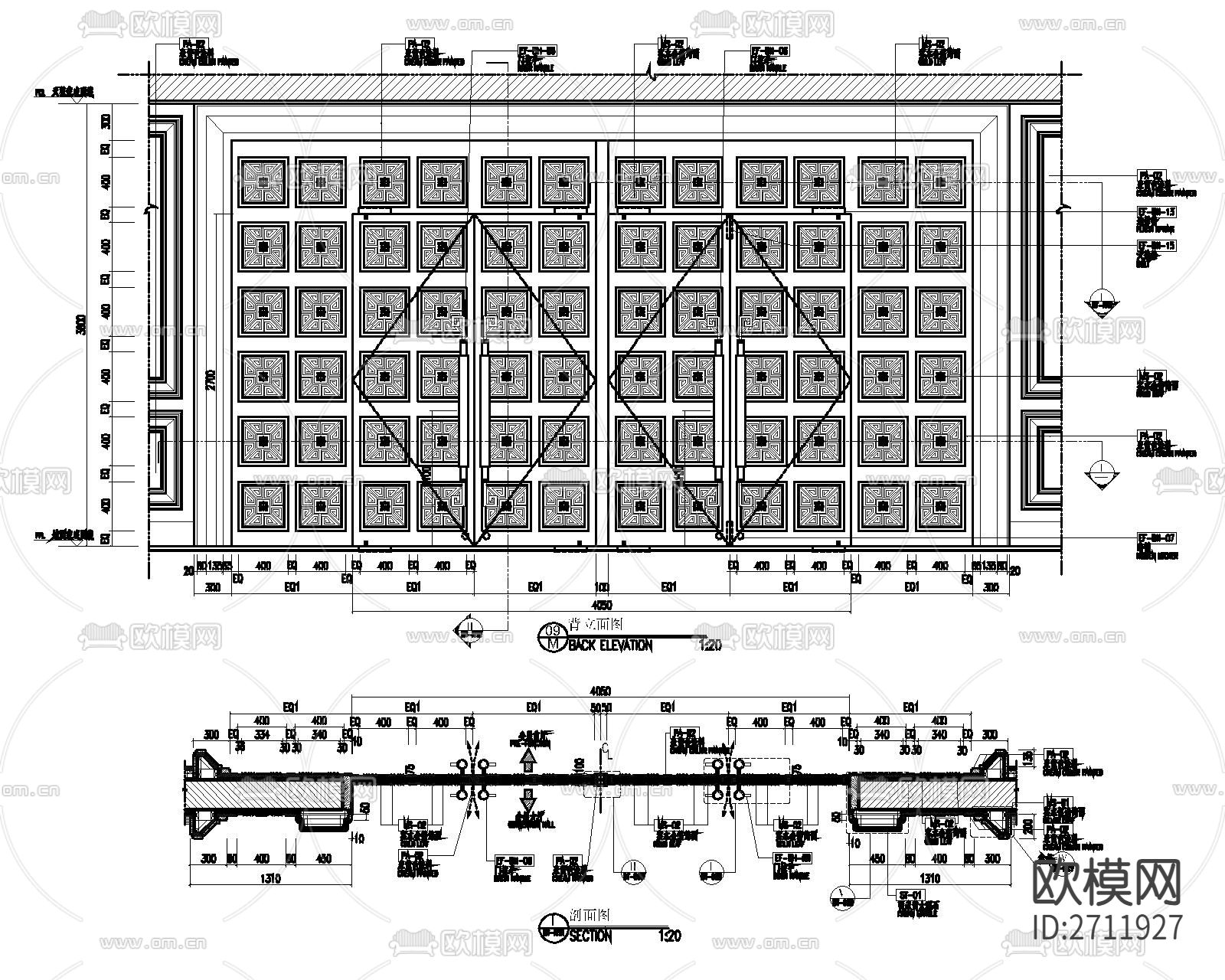 甲级防火门CAD节点大样下载（渲染图2）