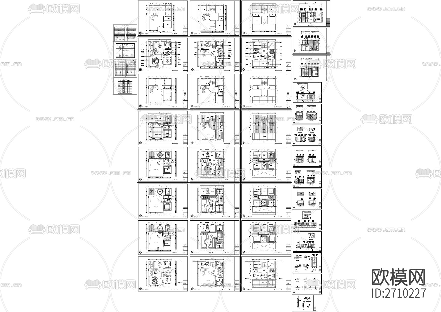 三层豪华别墅全套室内cad施工图下载（渲染图9）