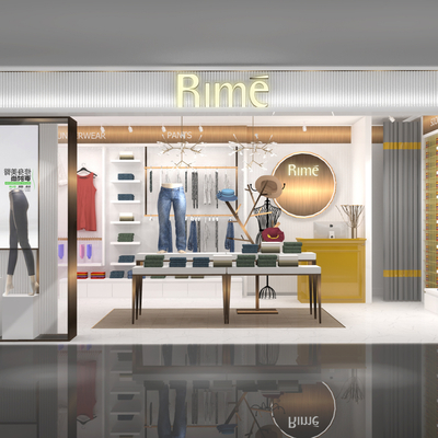  服装店 女装店su模型 