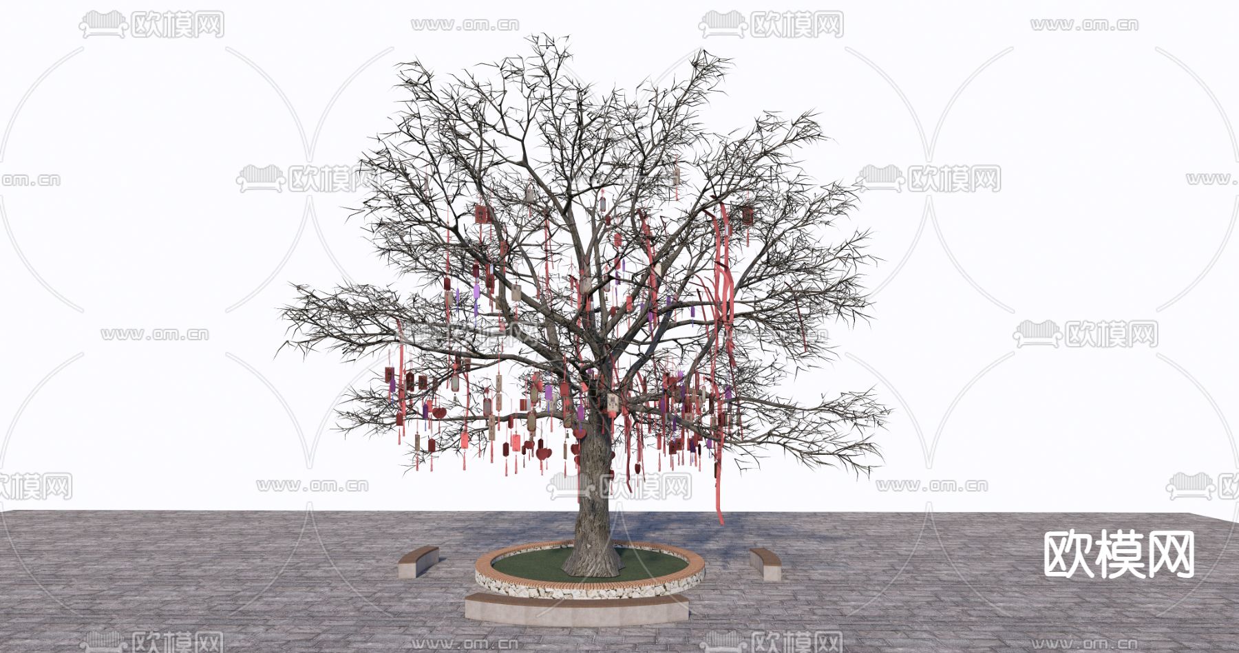 许愿树 景观树 树木 大树su模型下载（渲染图1）