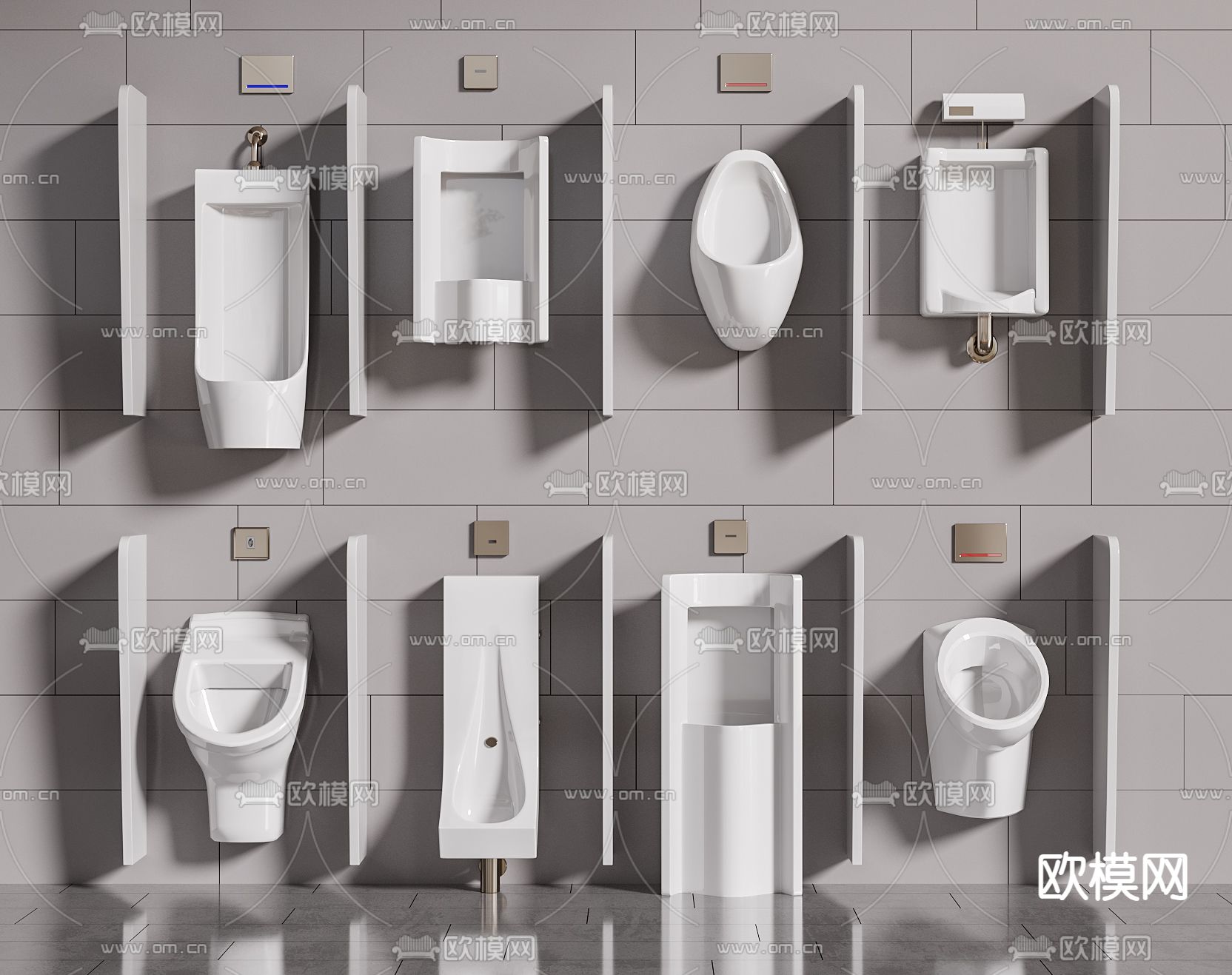 小便斗 小便池 尿斗3d模型下载