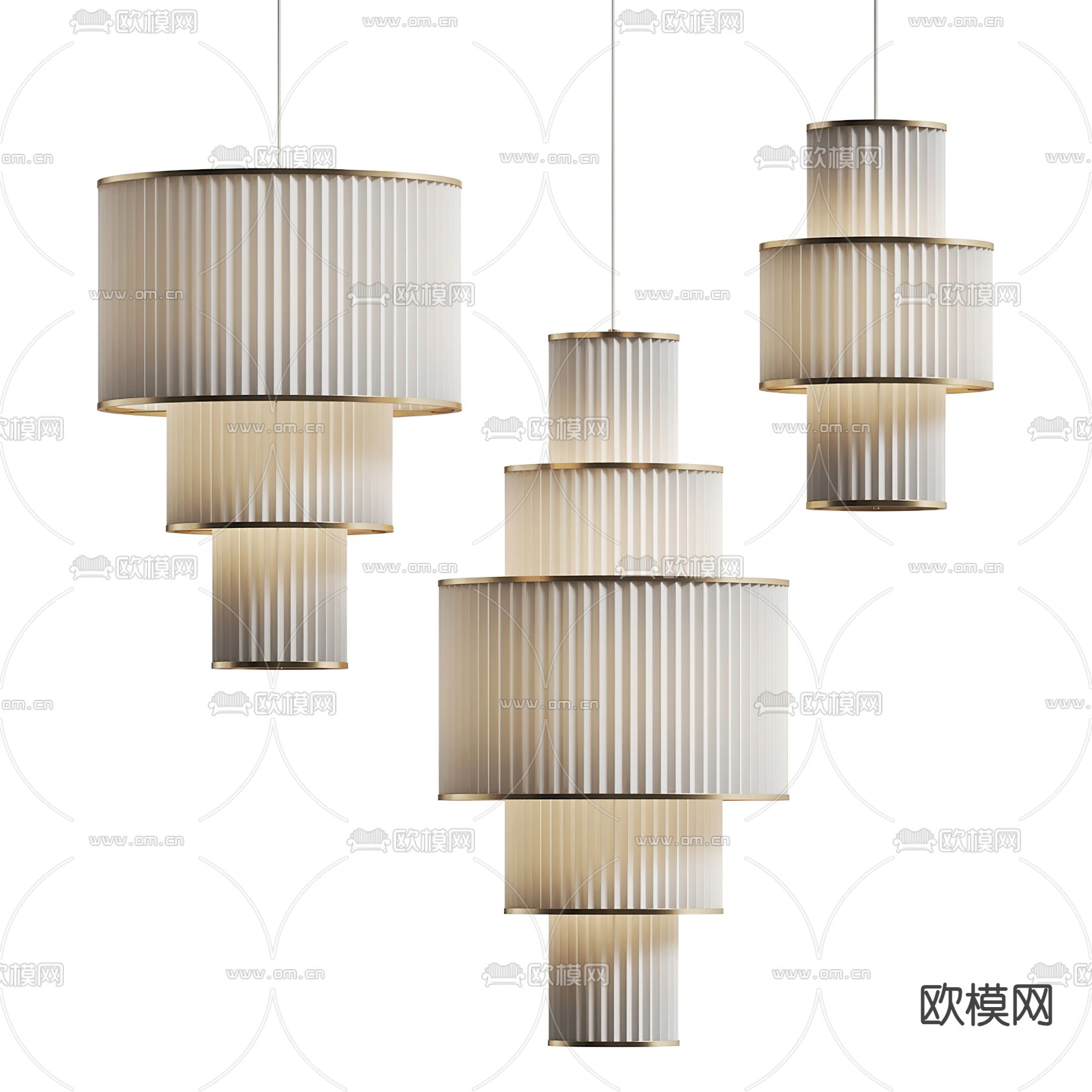 多层吊灯 大厅吊灯3d模型下载