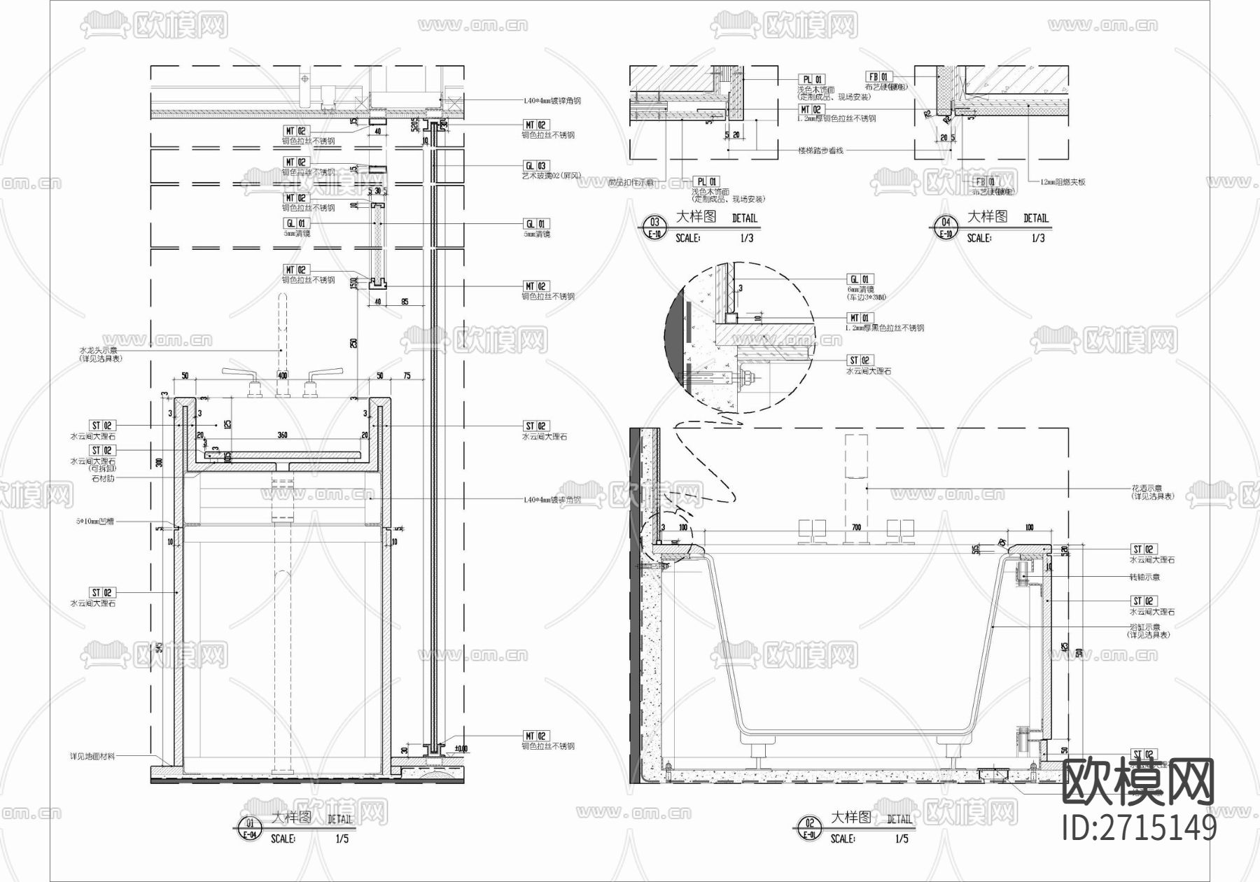 样板房cad平面图下载（渲染图10）