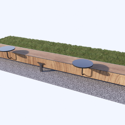  户外座凳 景观座凳su模型 