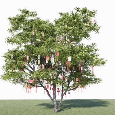  许愿树 景观树 树木 大树su模型 