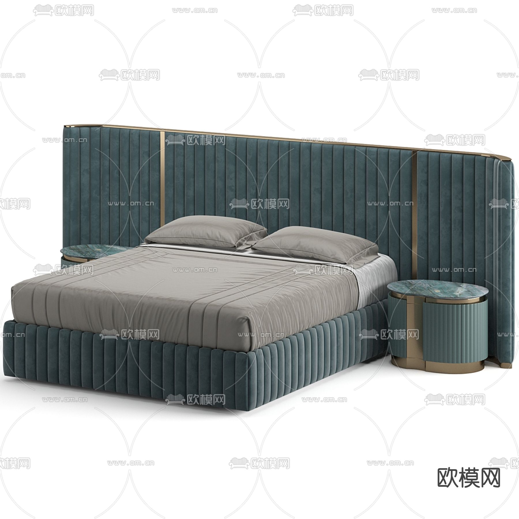 Visionnaire 双人床3d模型下载（渲染图3）