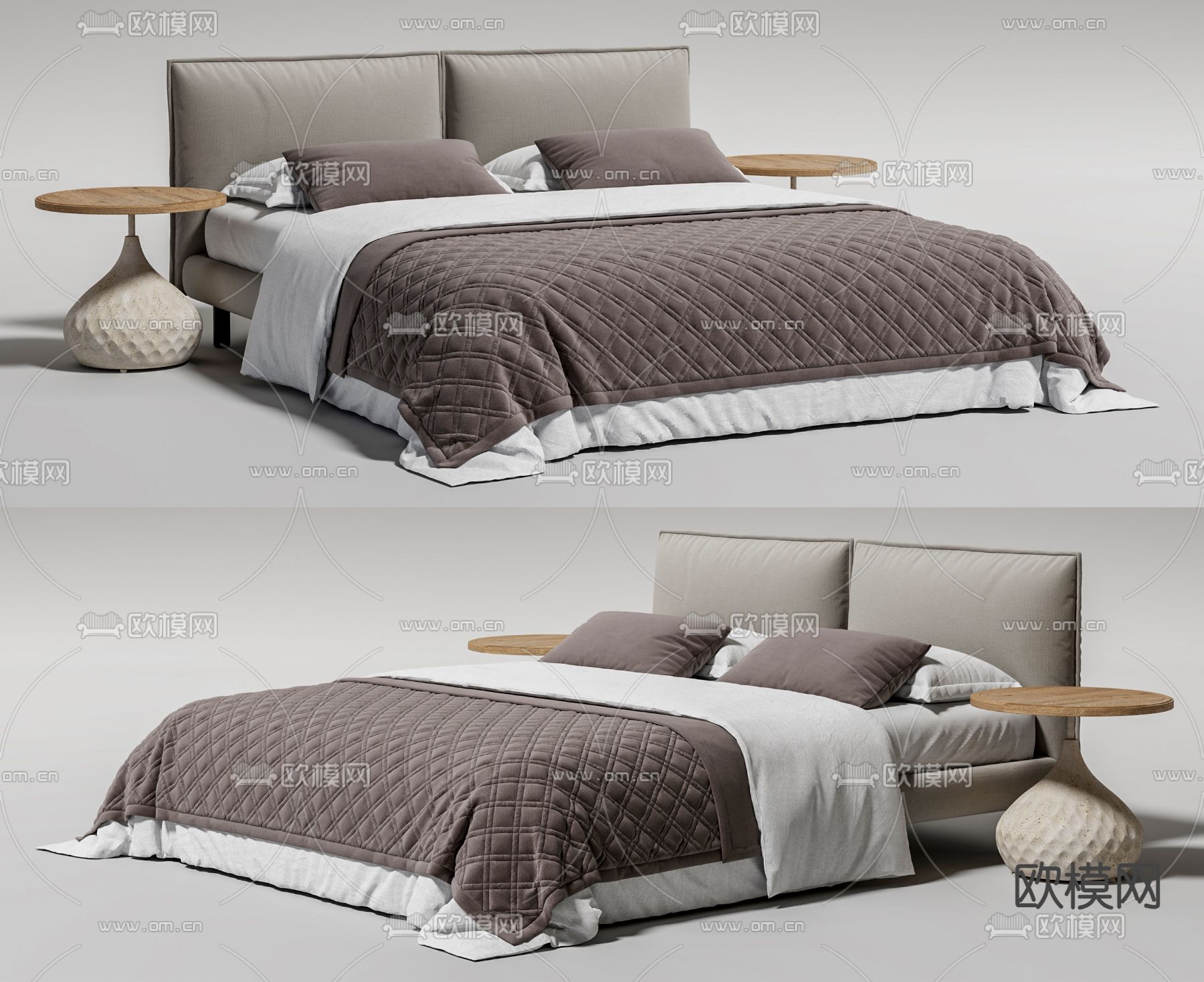 Meridiani  双人床3d模型下载